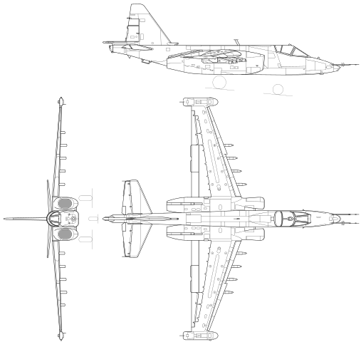 Ka-50 techn. drei Seiten Sicht, Wikimedia public Domain