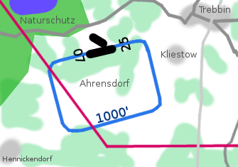 Ausschnitt Anflugkarte EDAZ für Platzrunde