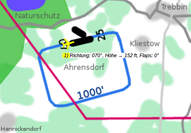 Ausschnitt Anflugkarte EDAZ für Platzrunde