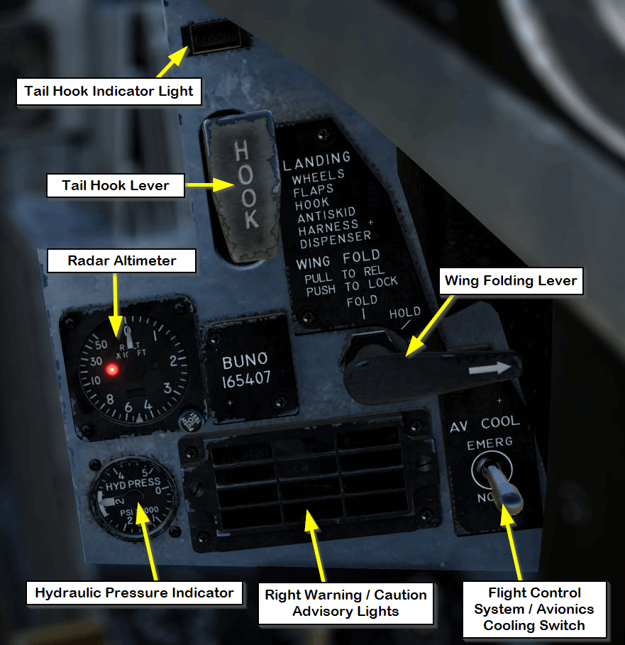 F/A-18C Right Vertical Panel, Picture by kaltokri, Public Domain