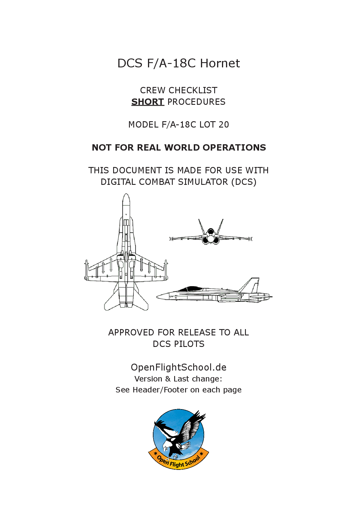 F/A18C Basic Course (DCS) Course downloads